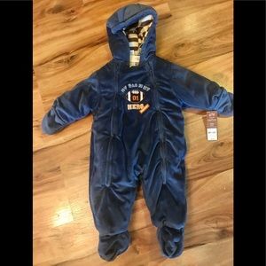 Baby Boy Snow Suit With Hide Away Mittens